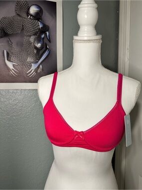 Eberjey Fuchsia Wire Bra with Bow Trim